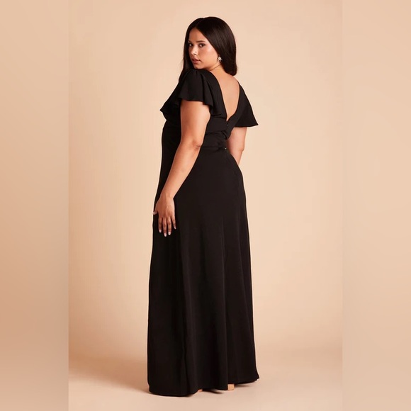 Birdy Grey HANNAH EMPIRE CURVE DRESS CREPE BLACK Sz 2X NEW NWT BRIDESMAID - Picture 2 of 4